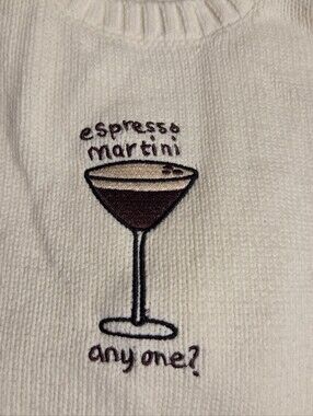 Adorable "Espresso Martini" Cropped Sweater. NWOT